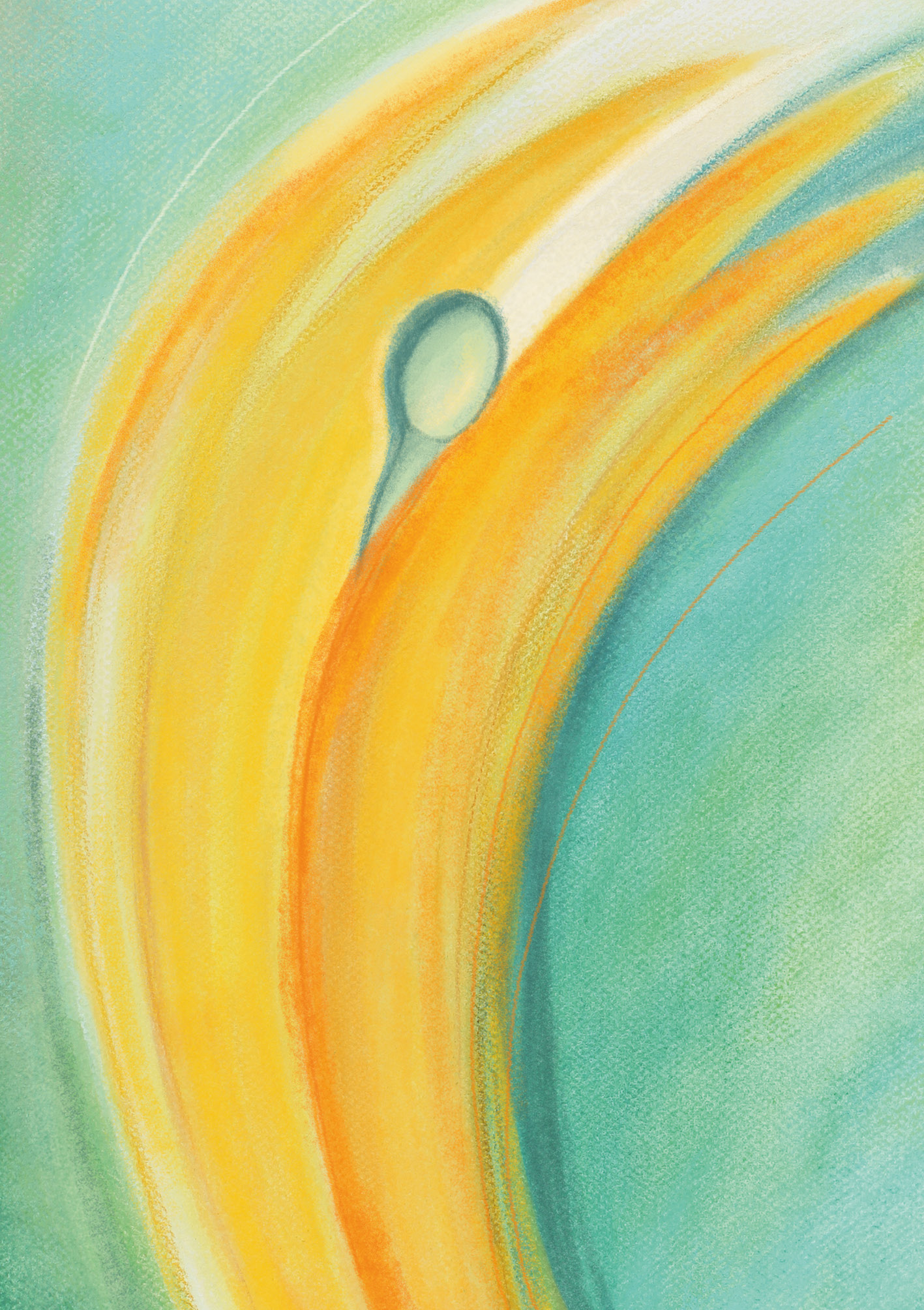 Kunst-Klappkarte - Sanfte Wogen des Engels