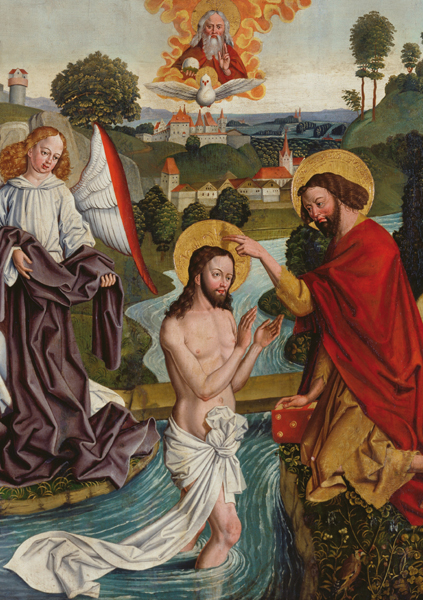 Kunst-Postkarte - Die Taufe Christi