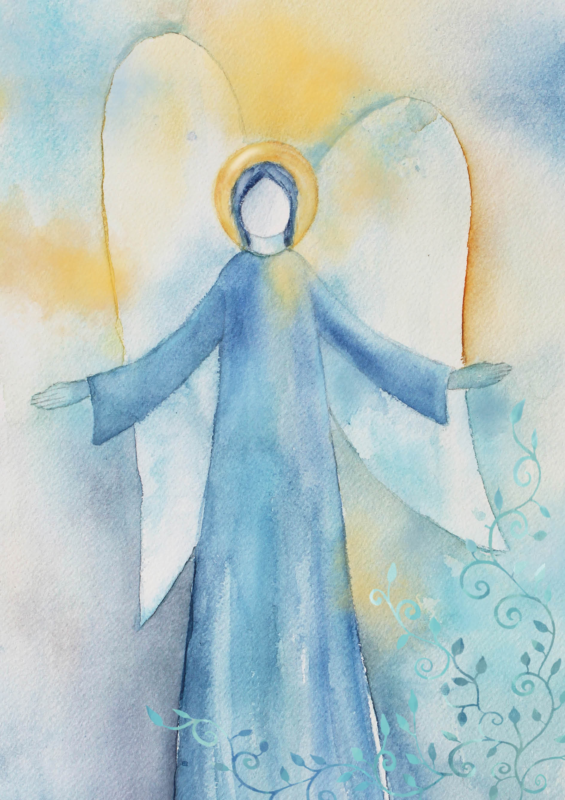 Kunst-Klappkarte - Engel der Ausgeglichenheit