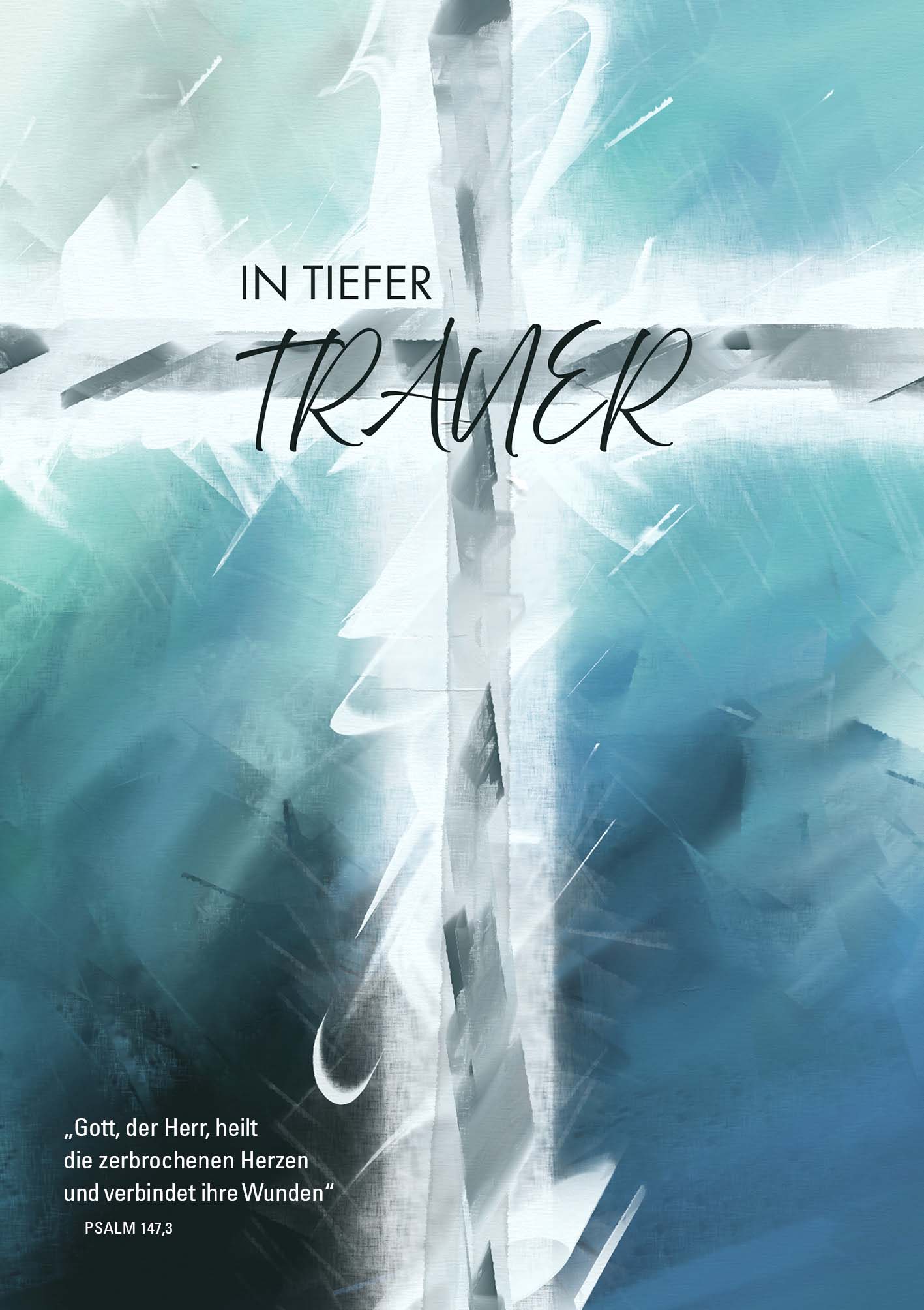 Kunst-Klappkarte - Er wischt alle Tränen ab