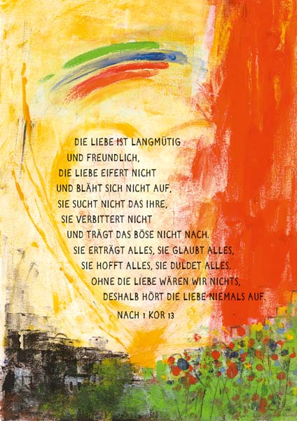 Klappkarte - Liebe durchströmt die Herzen