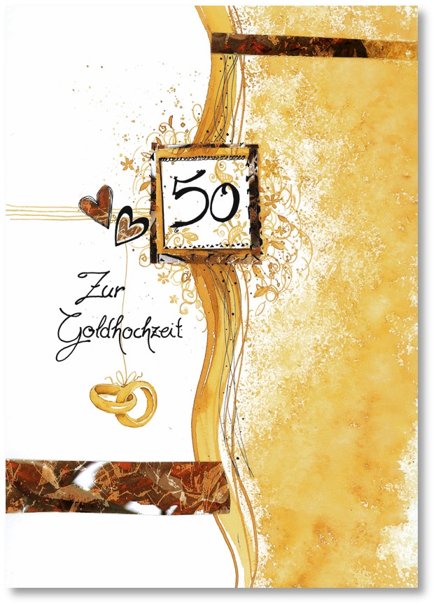 Klappkarte - Zur Goldenen Hochzeit