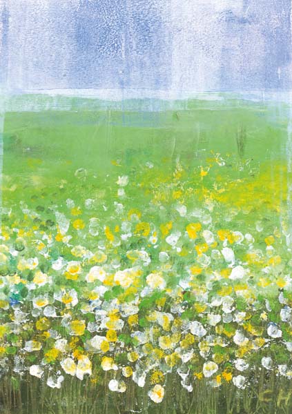 Kunst-Postkarte - So viele Blumen - so viele Jahre