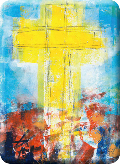 Deko-Magnet - Das Kreuz im Licht der Auferstehung