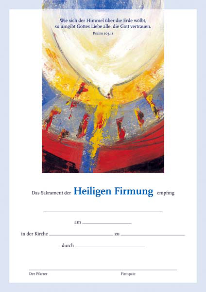 Urkunde zur Firmung