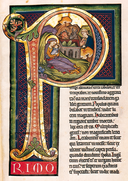 Kunst-Postkarte - Geburt Christ