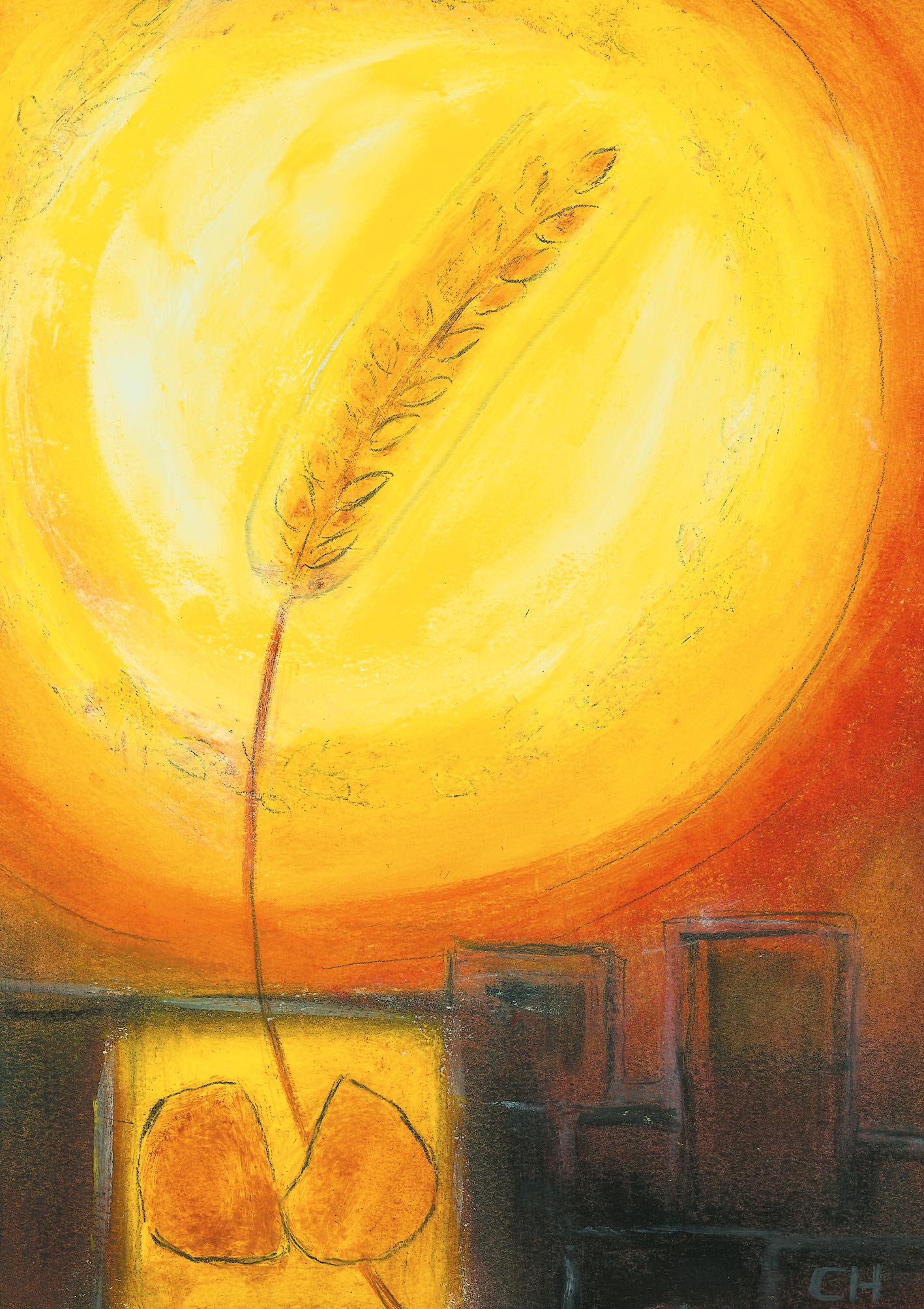 Klappkarte - Das fruchtbare Weizenkorn