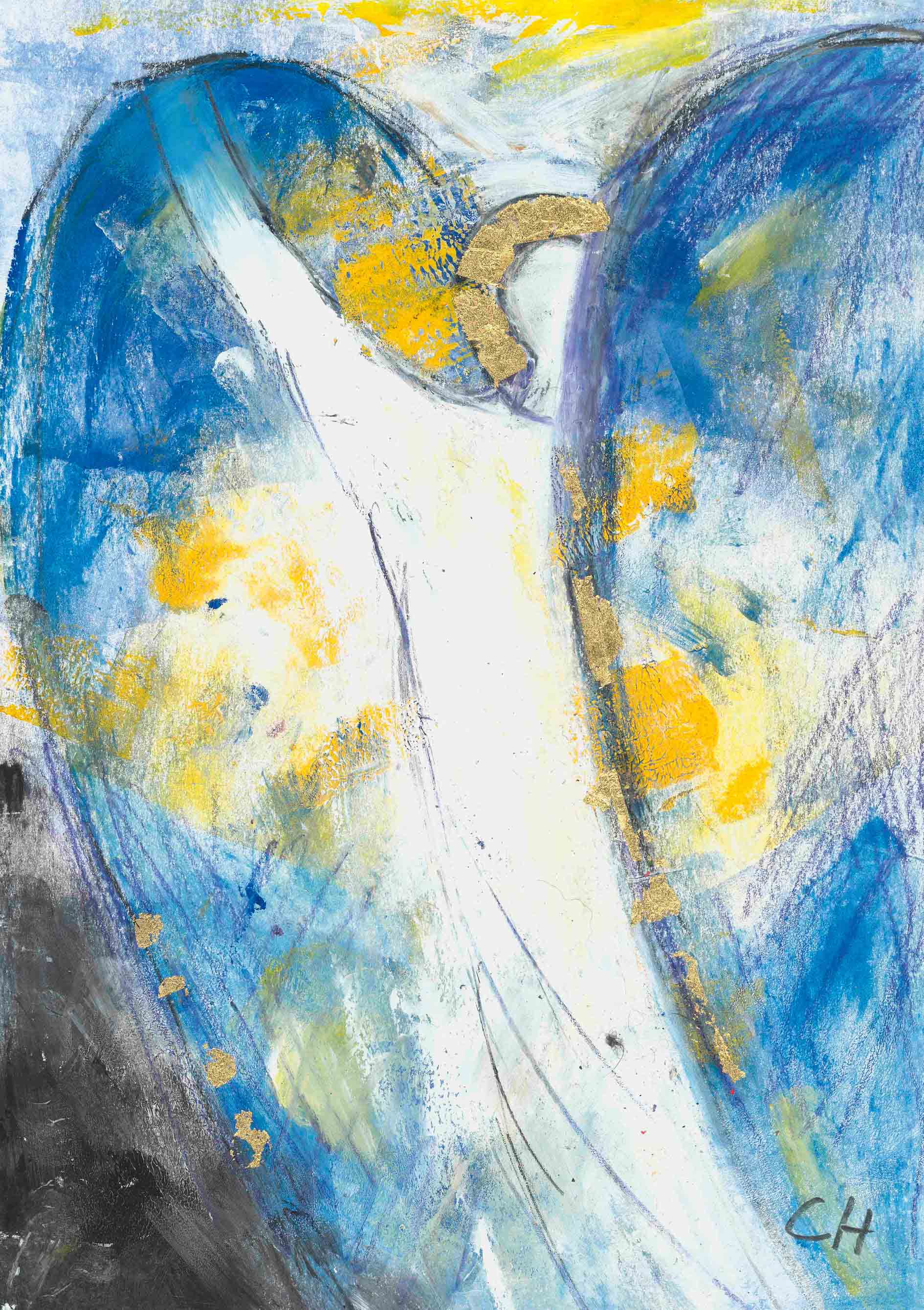 Kunst-Klappkarte - Im Himmel gibt es keine Trauer