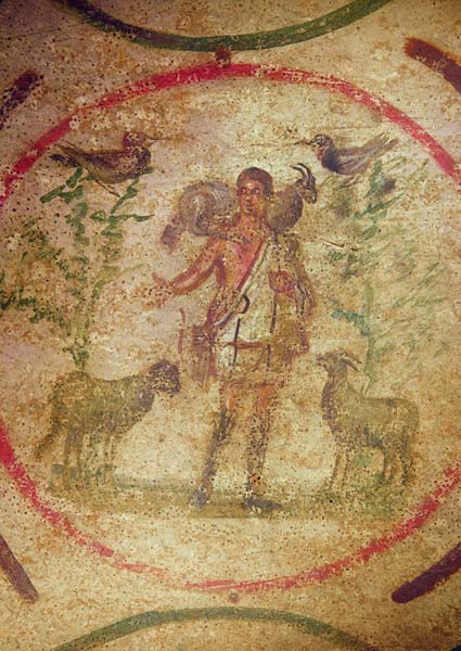 Kunst-Postkarte - Christus als Guter Hirte