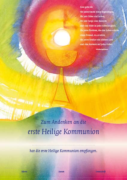 Urkunde zur Erstkommunion