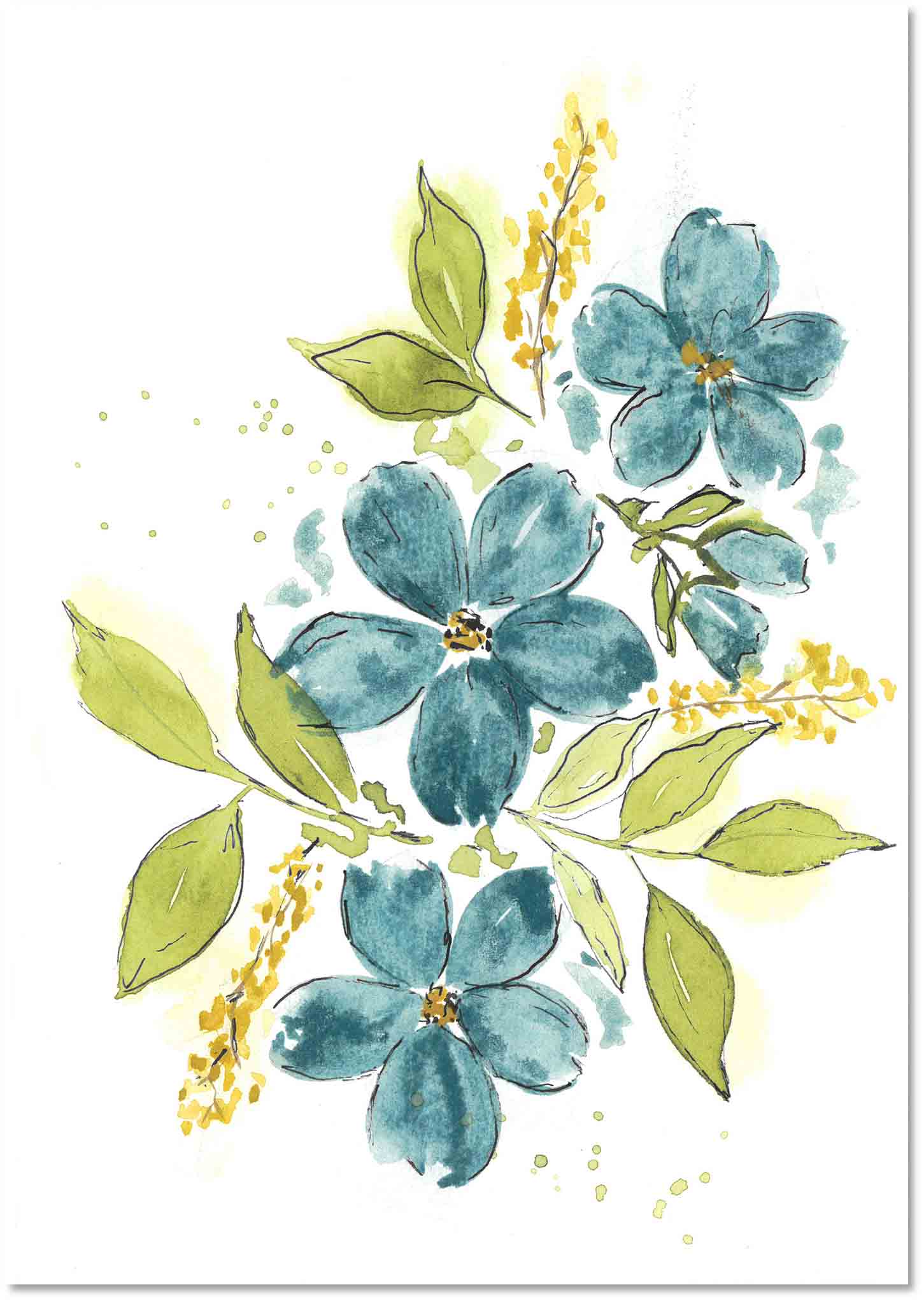 Premium-Klappkarte - Blütenzauber