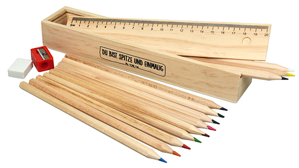 Buntstifte-Set in Holzbox