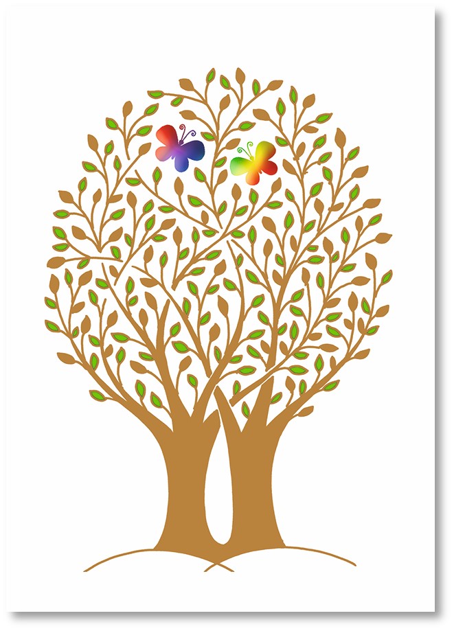 Premium-Klappkarte - Glück des Lebens