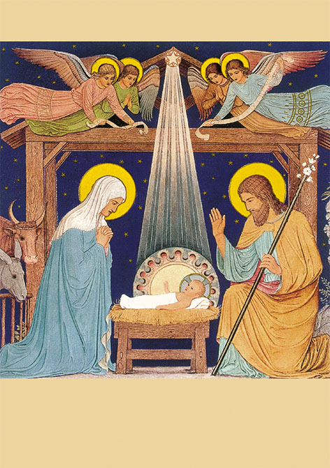 Klappkarte - Geburt Christi