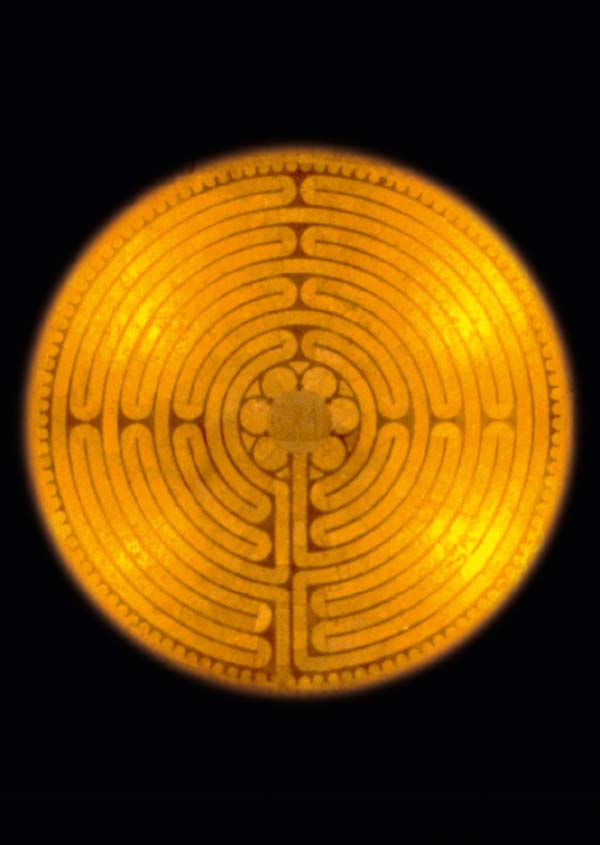 Kunst-Postkarte - Das Labyrinth von Chartres