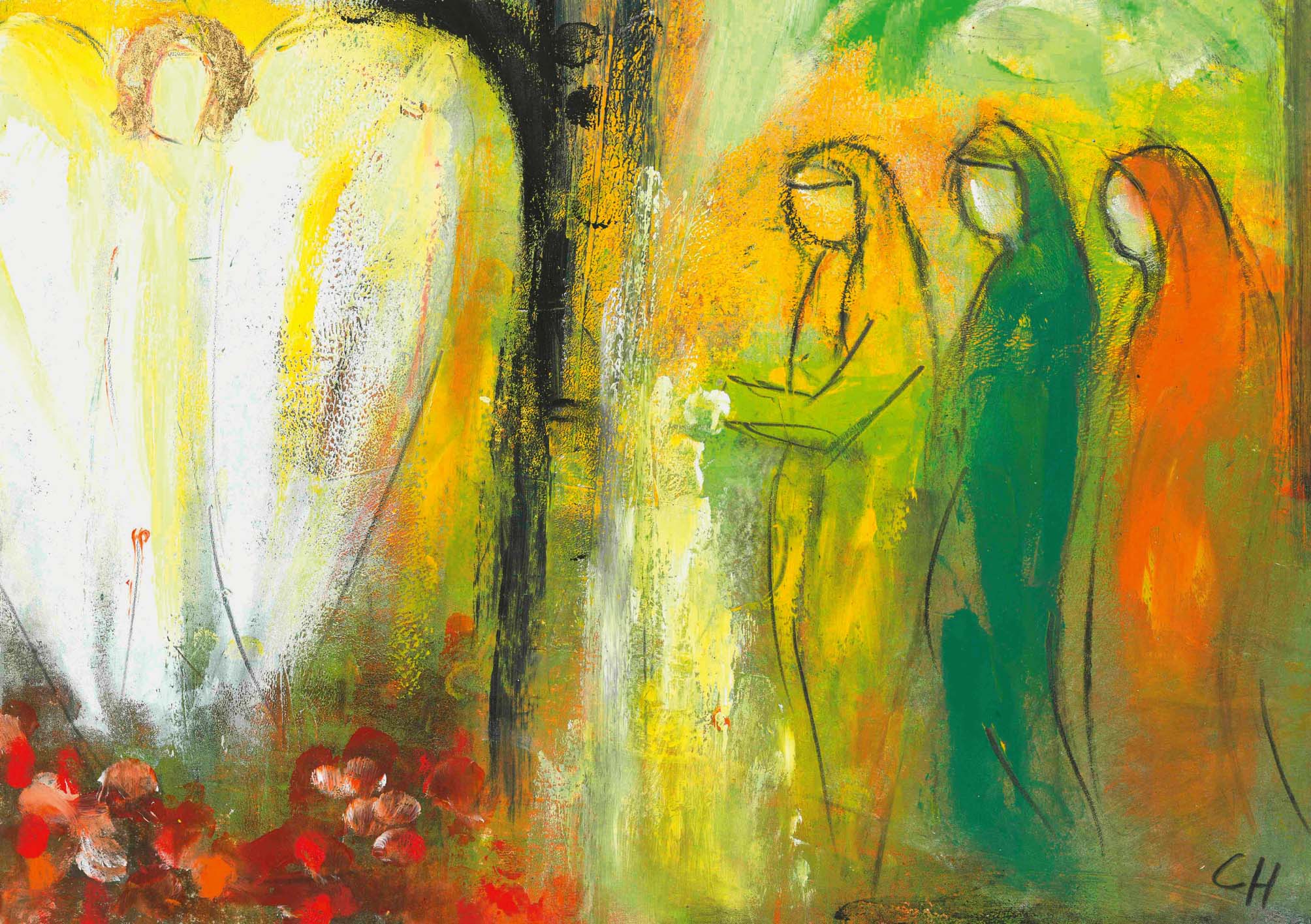 Kunst-Klappkarte - Er ist auferstanden