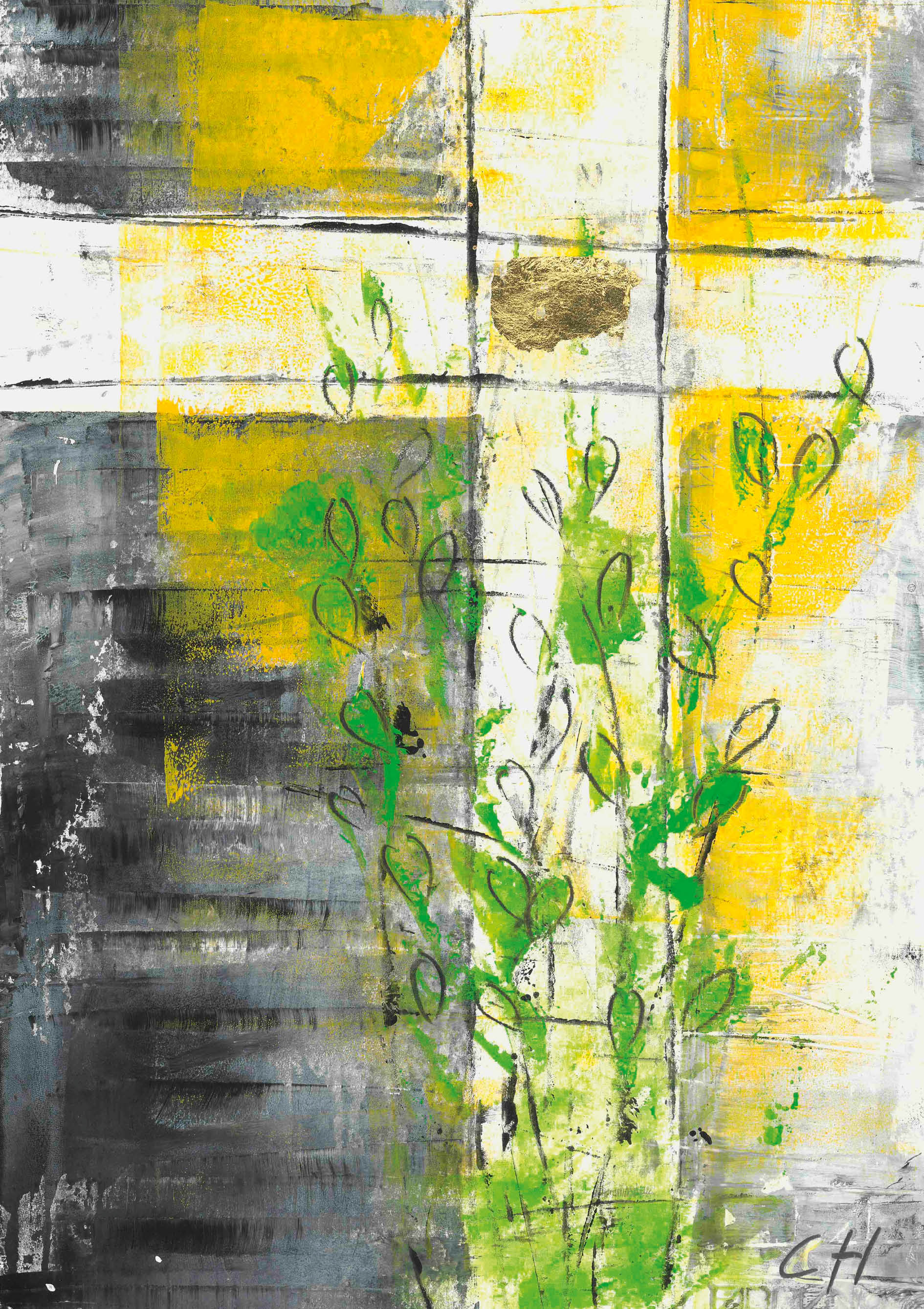 Kunst-Klappkarte - Wachsende Hoffnung