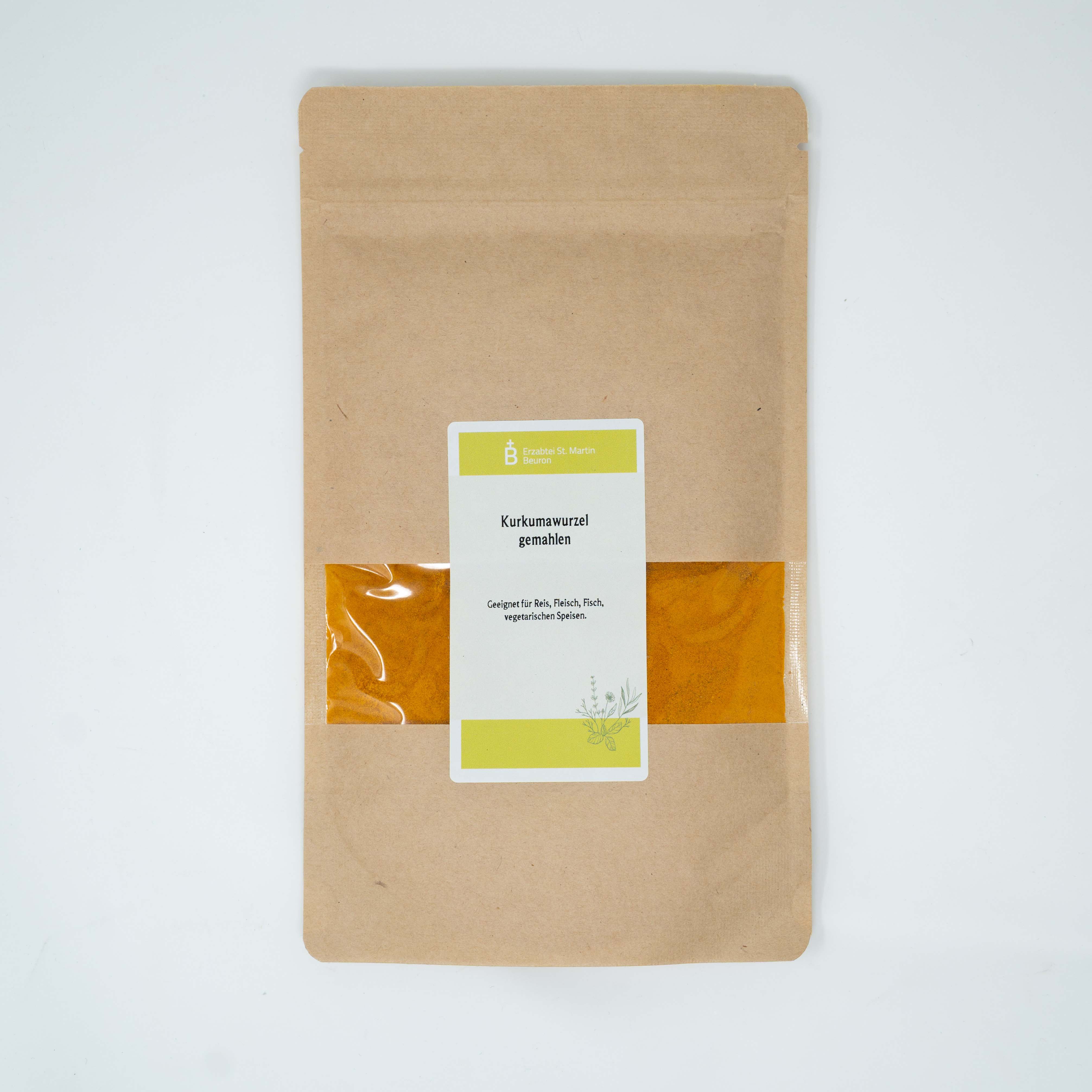 Kurkumawurzel gemahlen