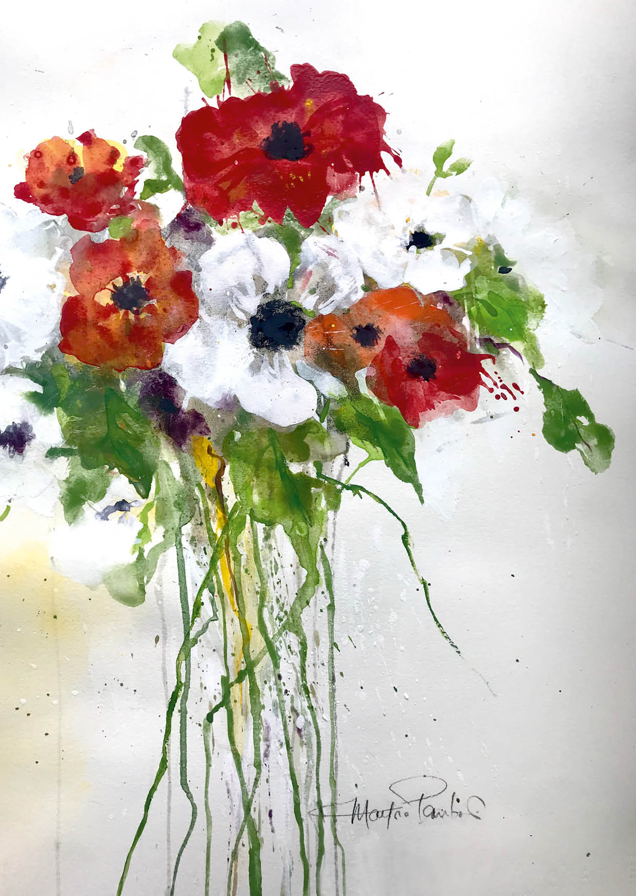 Kunst-Postkarte - Märchenhafter Strauß