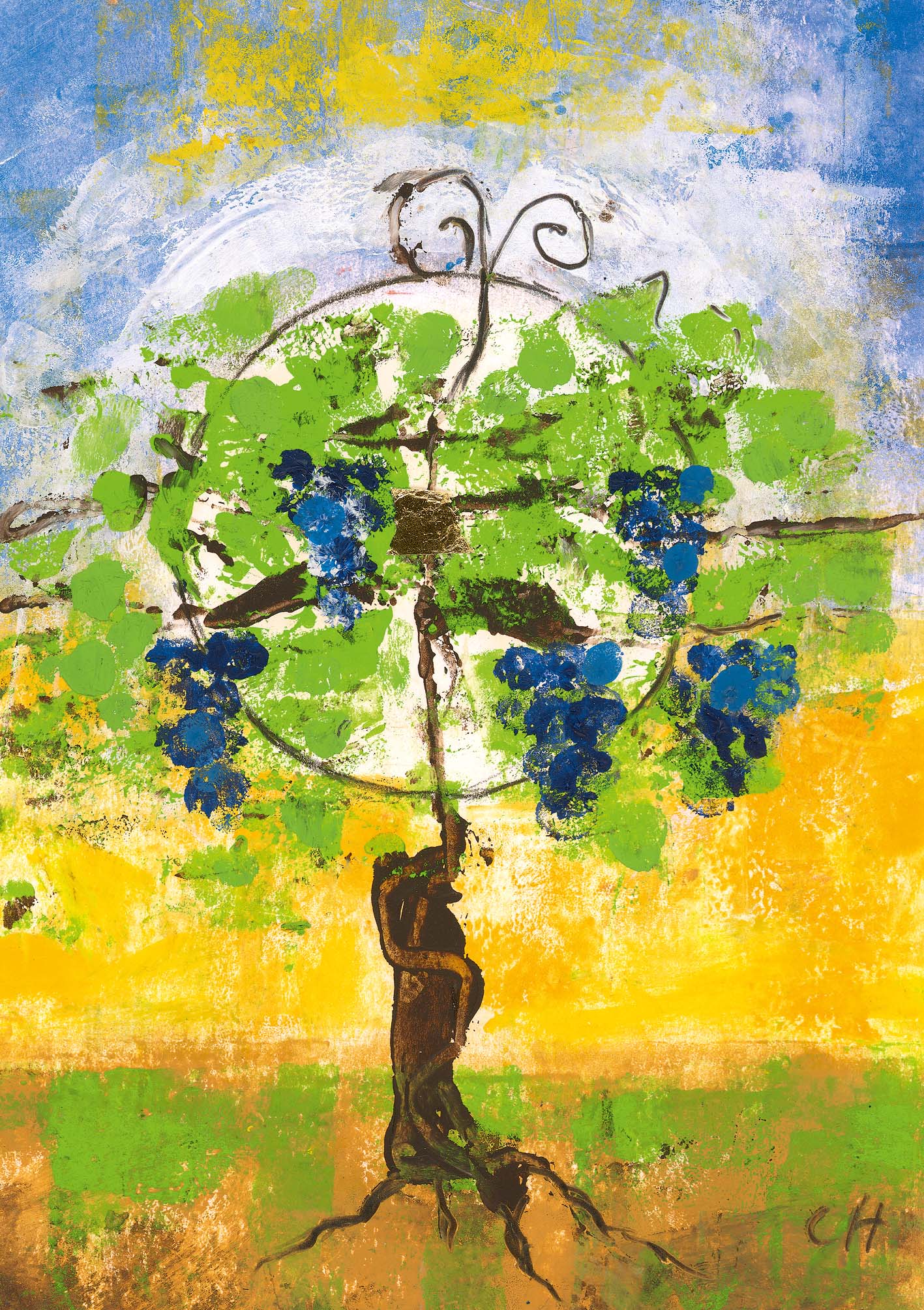 Klappkarte - Wer in Christus bleibt bringt reiche Frucht