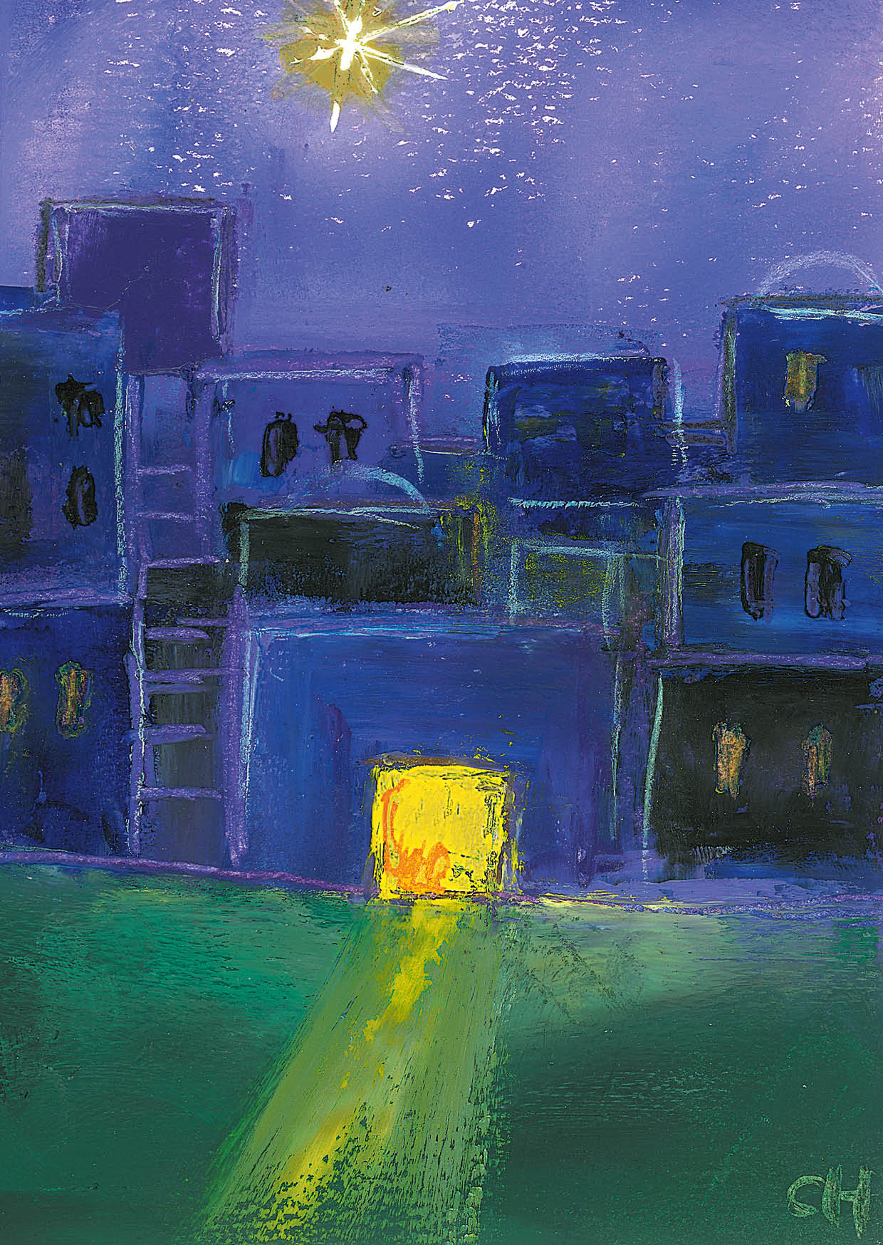 Kunst-Postkarte - Wege ins Licht