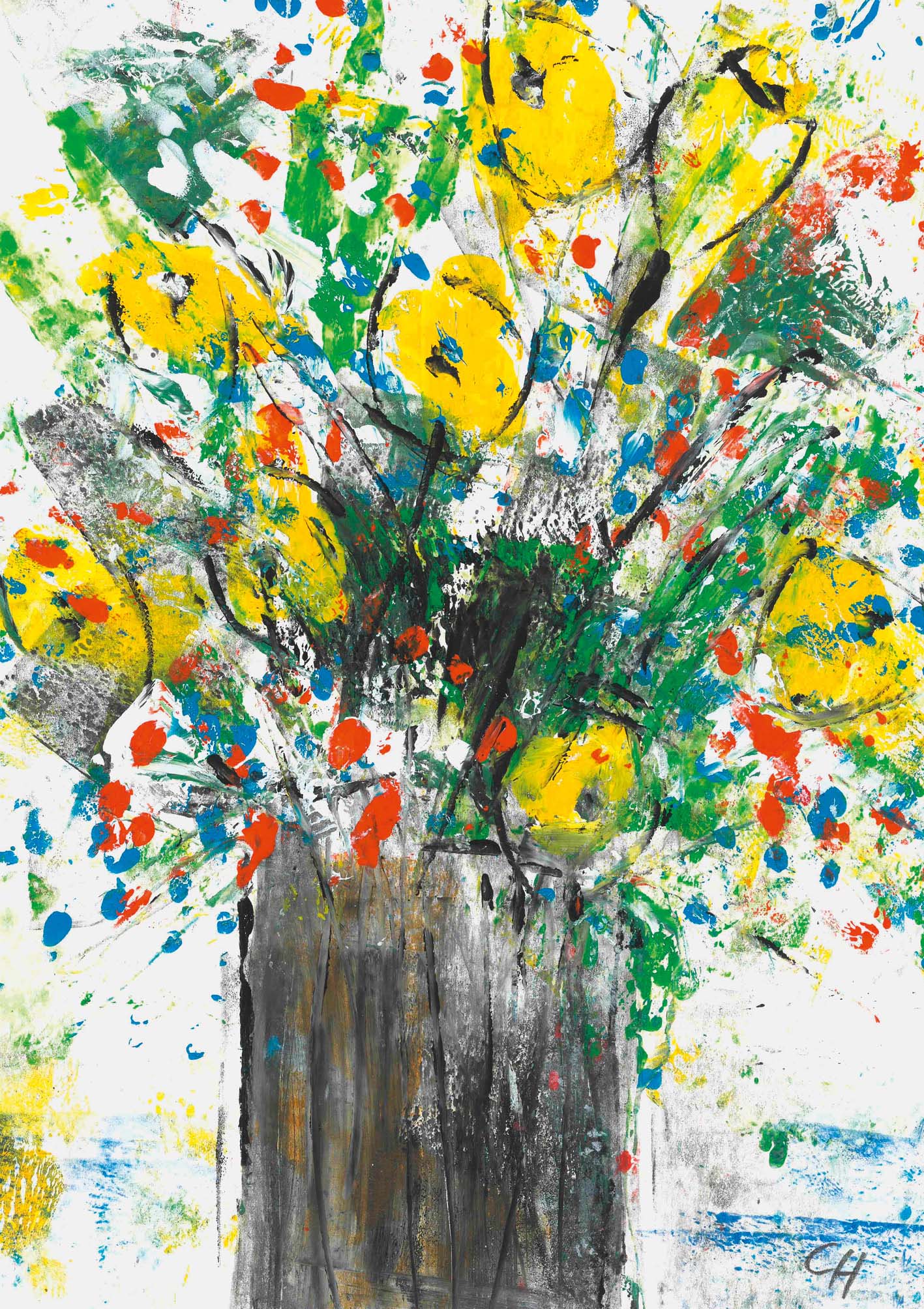 Kunst-Klappkarte - Ein freudenreicher Tag