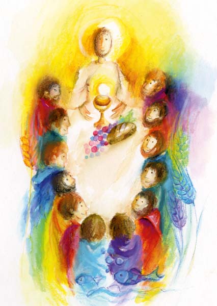 Kunst-Postkarte - Jesus hat uns eingeladen