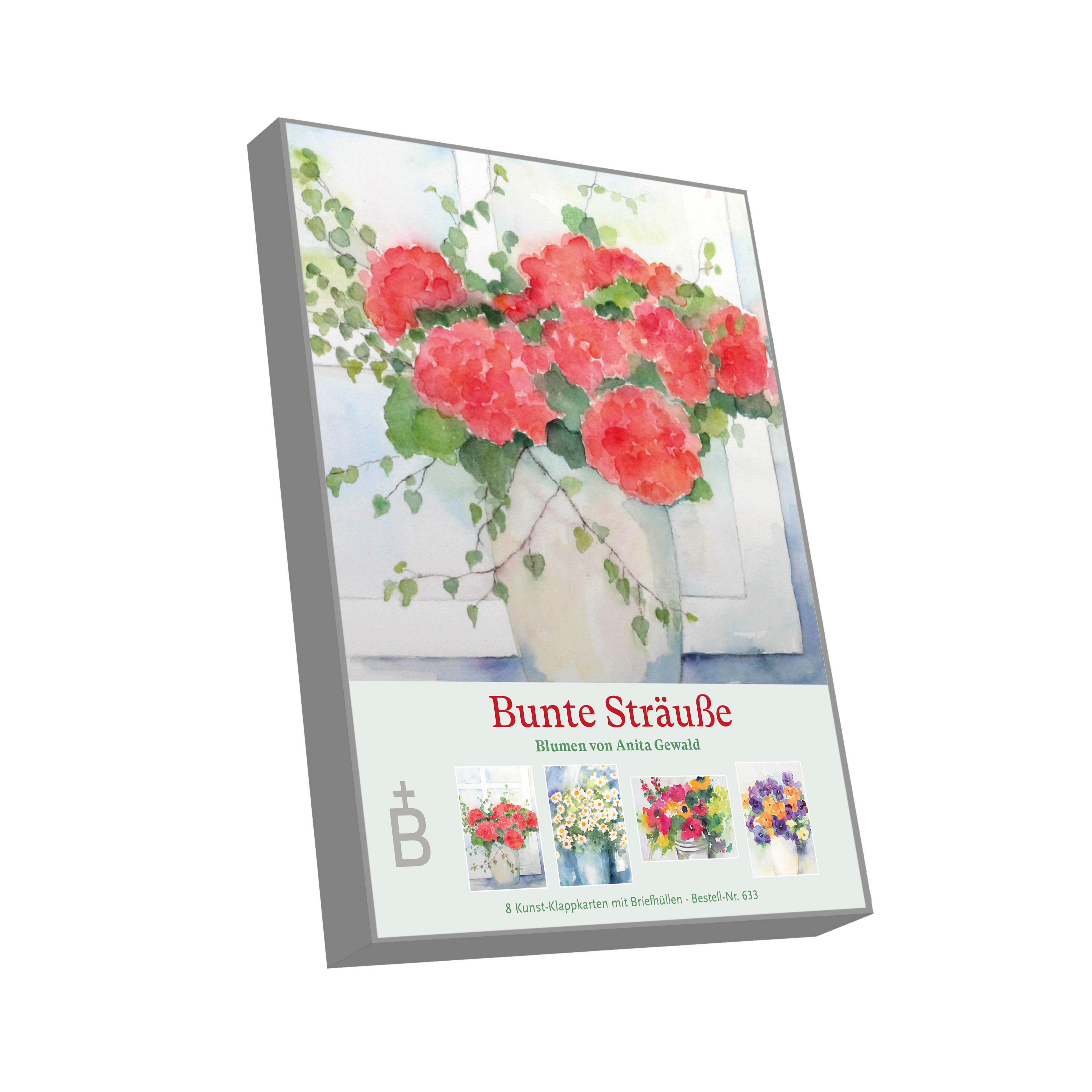 Kartenbox - Bunte Sträuße