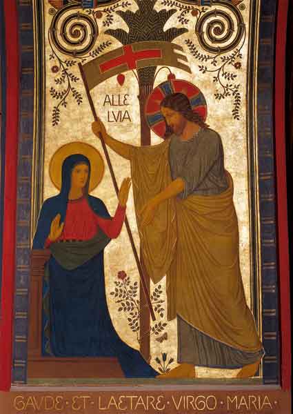 Kunst-Postkarte - Der Auferstandene erscheint seiner Mutter