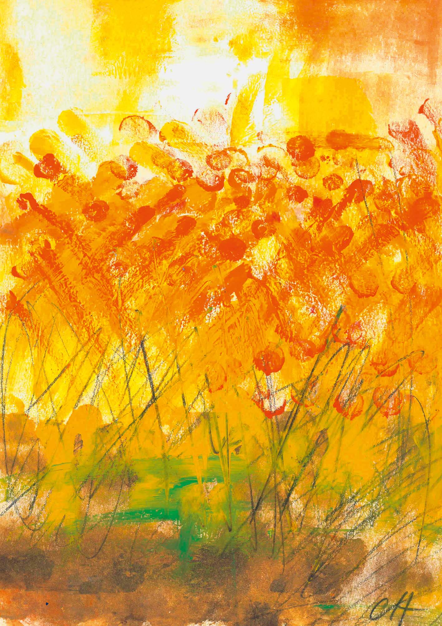 Kunst-Klappkarte - Strahlende Geburtstagsgrüße