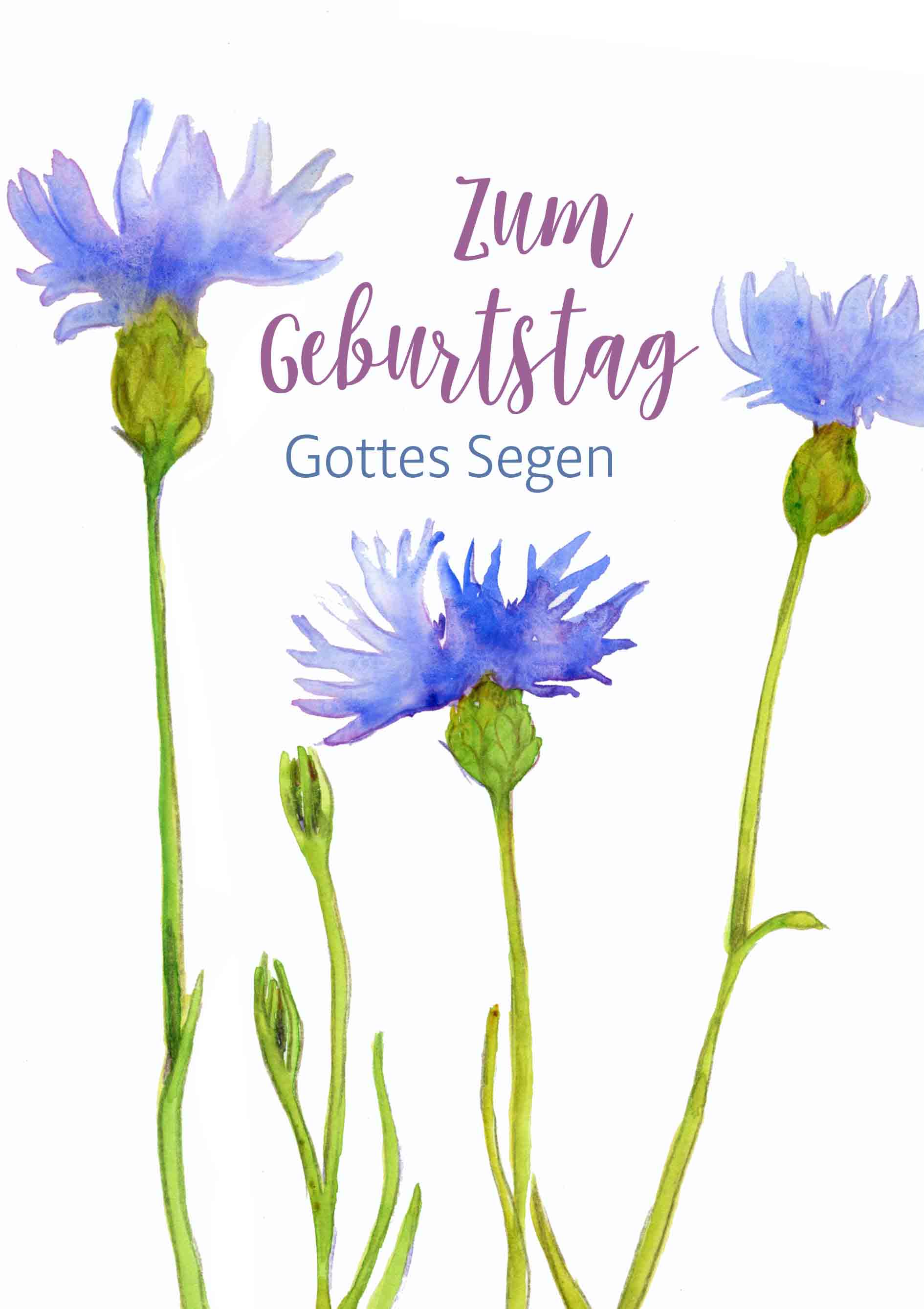 Kunst-Klappkarte - Zarter Segenswunsch