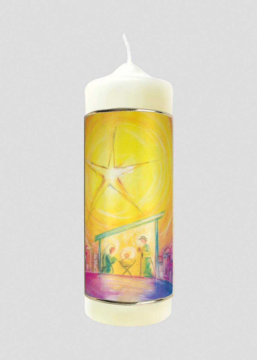 Kerze - Stern über Betlehem