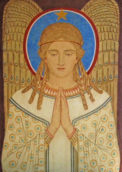 Kunst-Postkarte - Betender Engel