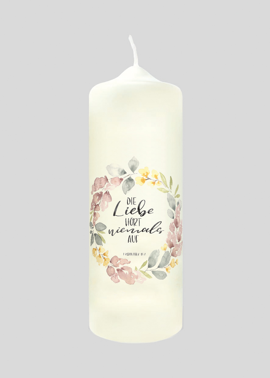 Kerze - Die Liebe hört niemals auf