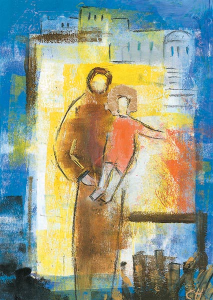 Kunst-Postkarte - Heiliger Josef