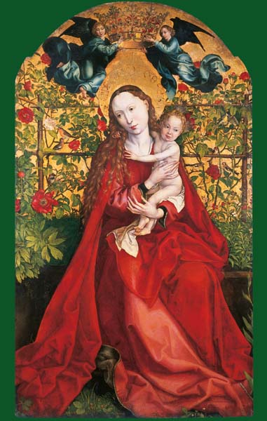 Bildchen - Madonna in der Rosenlaube