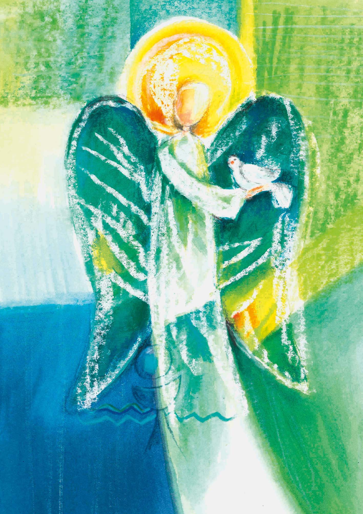 Kunst-Klappkarte - Friede sei mit Dir