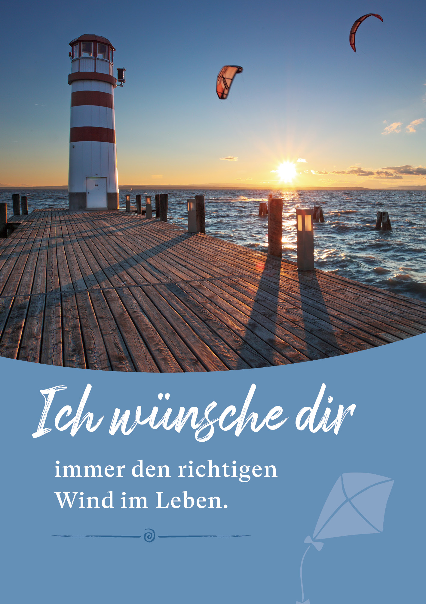 Kunst-Postkarte - Wind im Leben