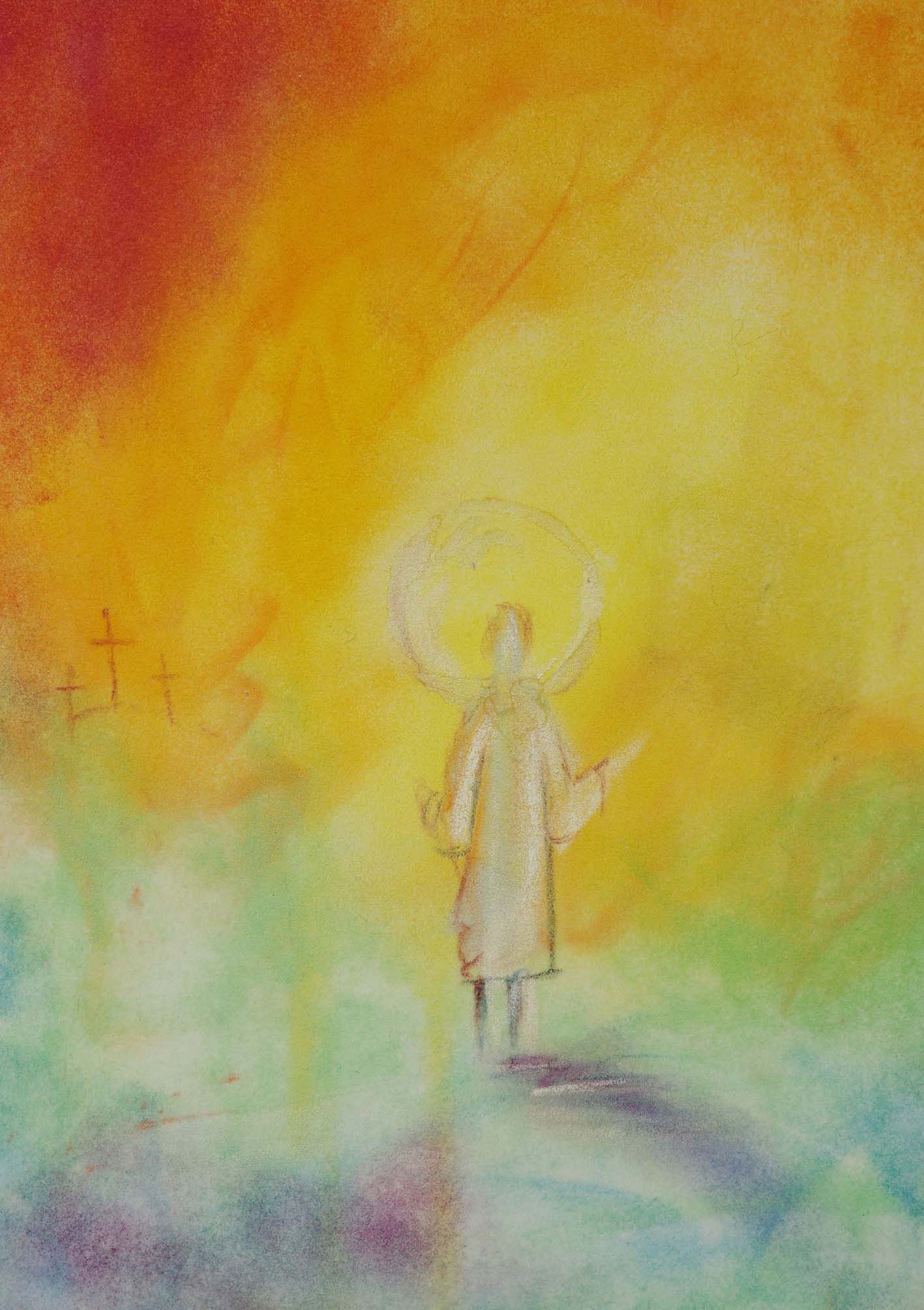 Kunst-Klappkarte - Auf dem Weg ins Licht