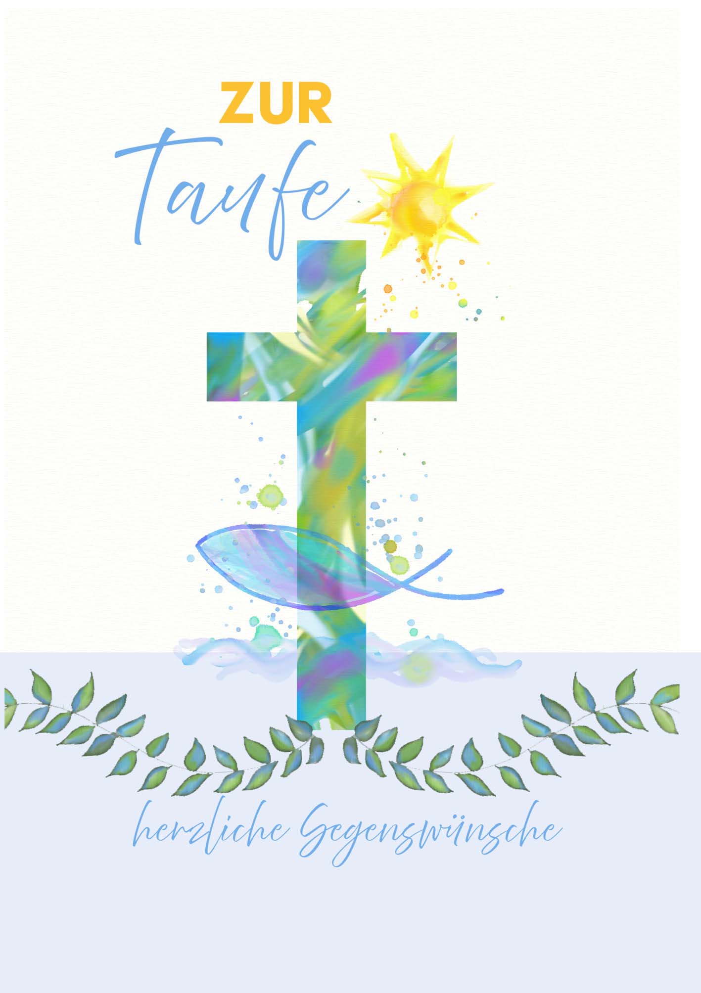Kunst-Klappkarte - Von der Quelle zum Heil