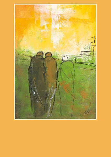 Pfarrbriefmantel - Goldener Himmel über unseren Wegen