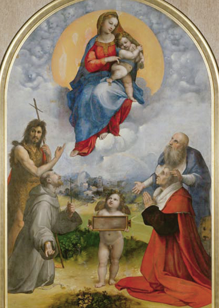Kunst-Postkarte - Madonna von Foligno