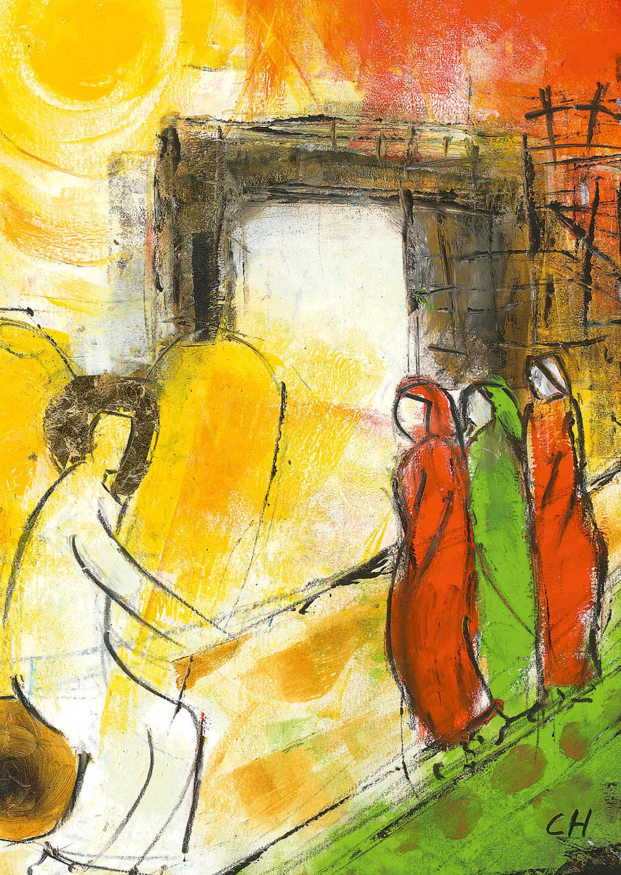 Kunst-Postkarte - Auf dem Weg zum Leben